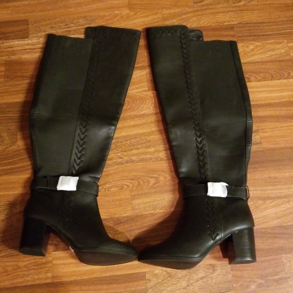 New Torrid Chevron Stitch Over the Knee Boots - Picture 2 of 8